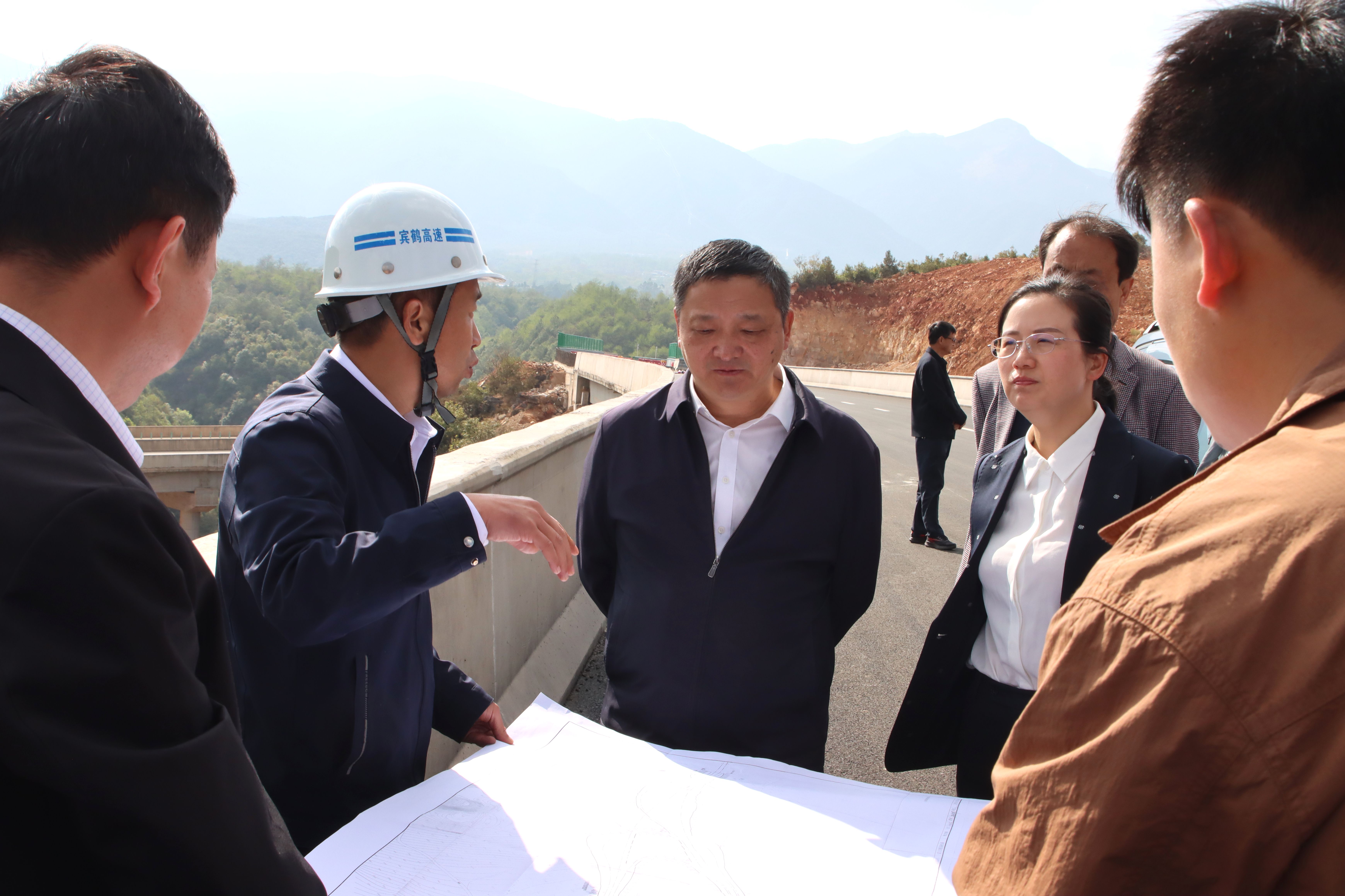 大理州委書記楊國宗調研賓鶴高速項目