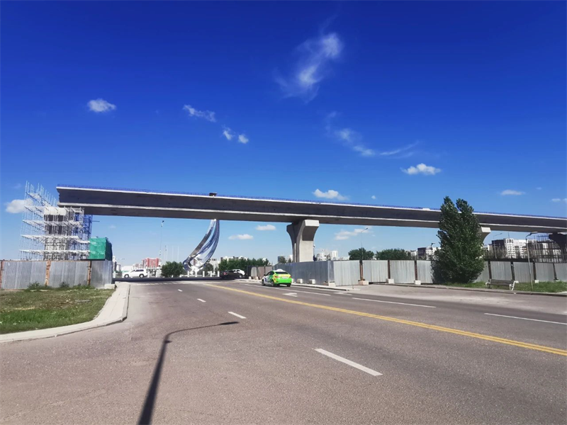 阿斯塔納輕軌項目一標(biāo)二工區(qū)完成“8·30”節(jié)點目標(biāo)